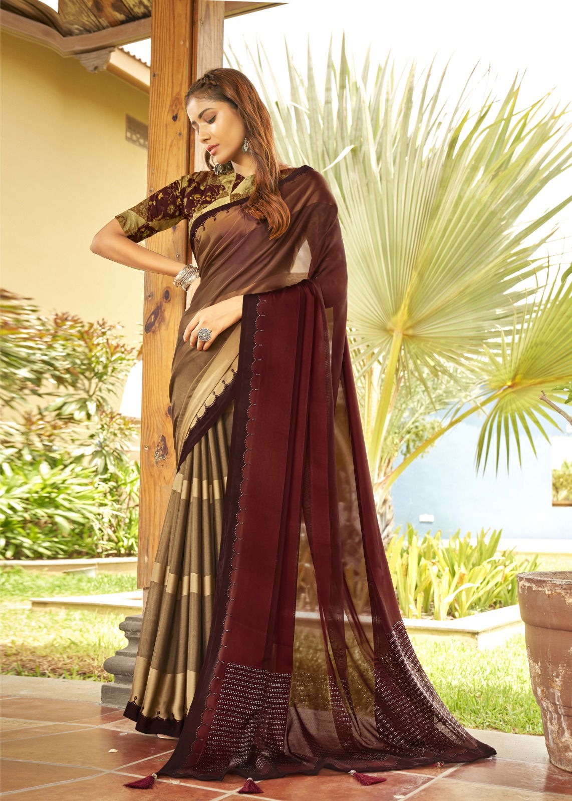 Nackless By Vallabhi Printed Chiffon Sarees Wholesale Shop In Surat